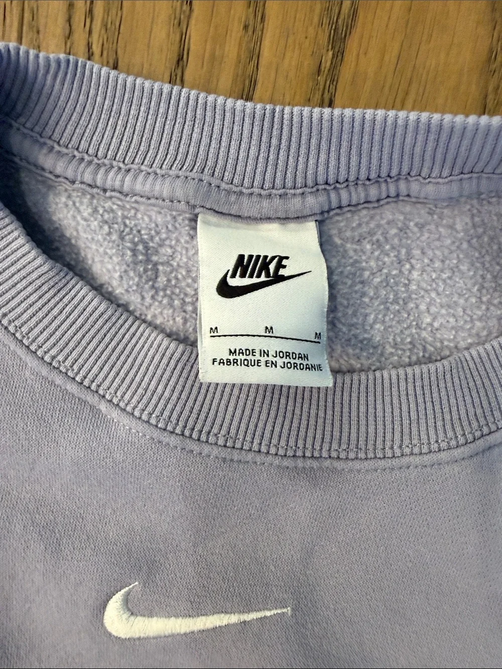 Nike Pastel Lavender Crewneck Sweatshirt with White Swoosh